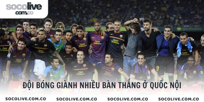 Đội bóng giành nhiều bàn thắng ở quốc nội
