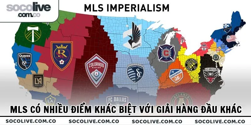 MLS có nhiều điểm khác biệt so với các giải hàng đầu khác